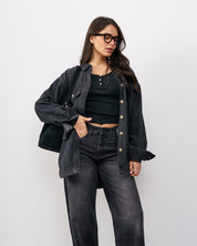 חולצת בייסיק מור שחור