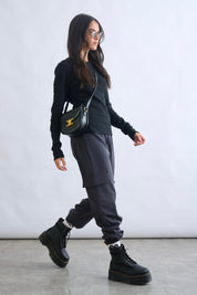 DR. MARTENS מגפני פלטפורמה דגם פסקל מקס שחור