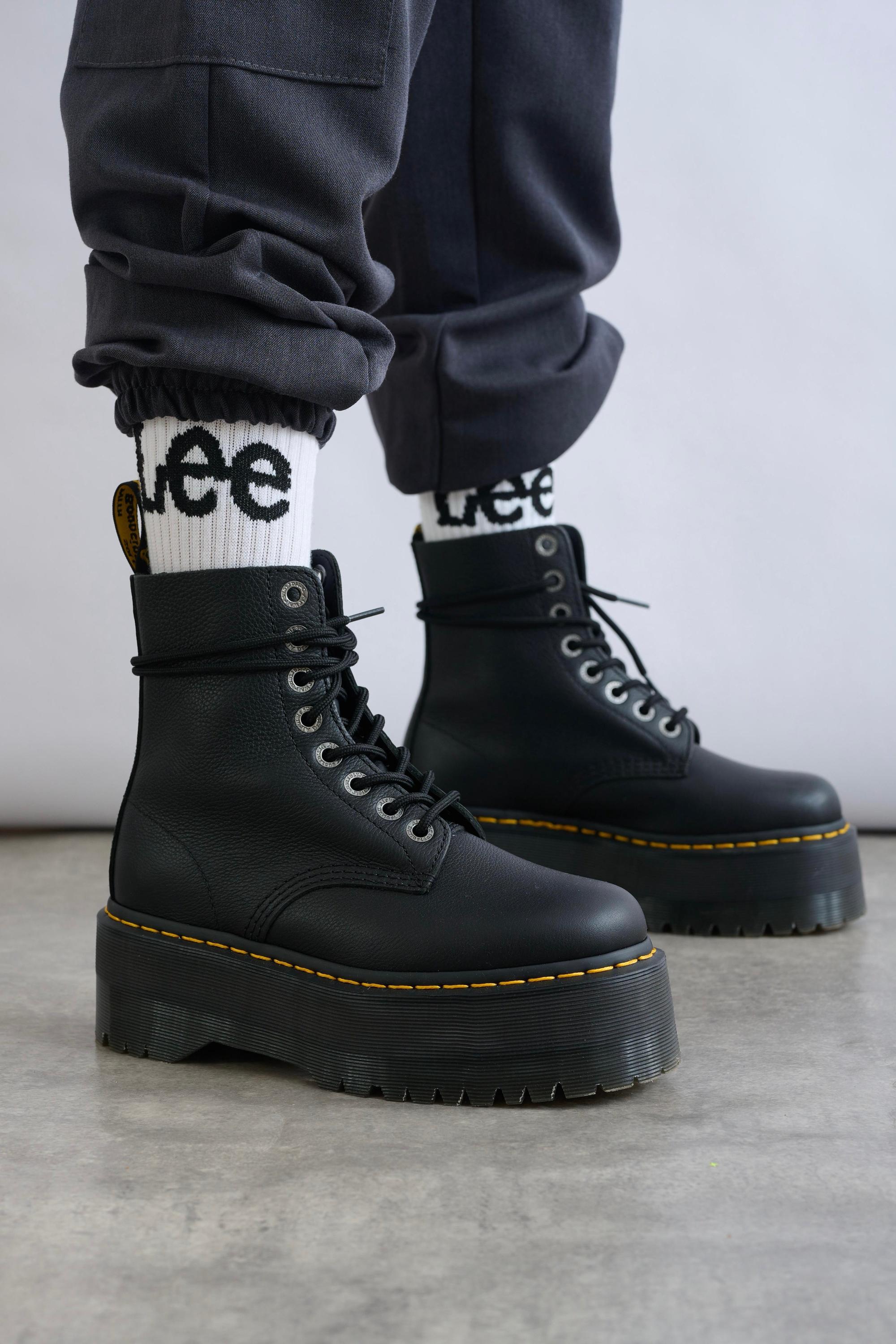 DR. MARTENS מגפני פלטפורמה דגם פסקל מקס שחור