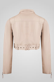 מעיל עור בז׳ MIA JACKET