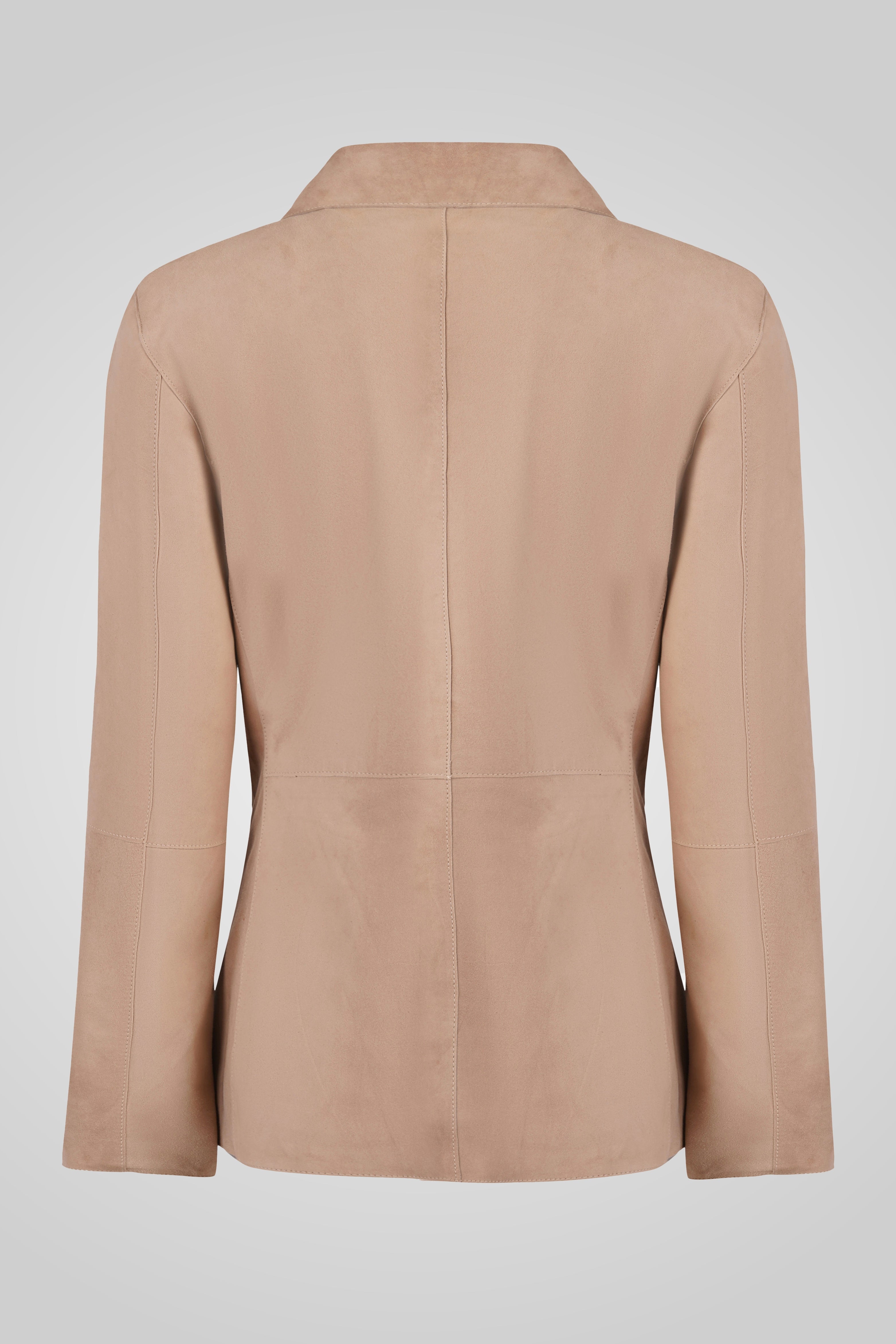 מעיל עור בז׳ NOIAN SUEDE BLAZER