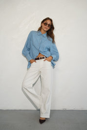 חולצת ג’ינס עם שרוולי בלון LEE