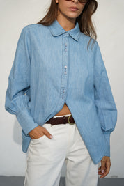 חולצת ג’ינס עם שרוולי בלון LEE