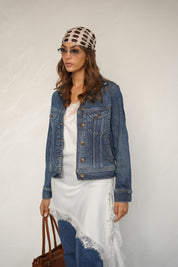 LEE ג'ינס דגם RIDER JACKET CLASSIC INDIGO