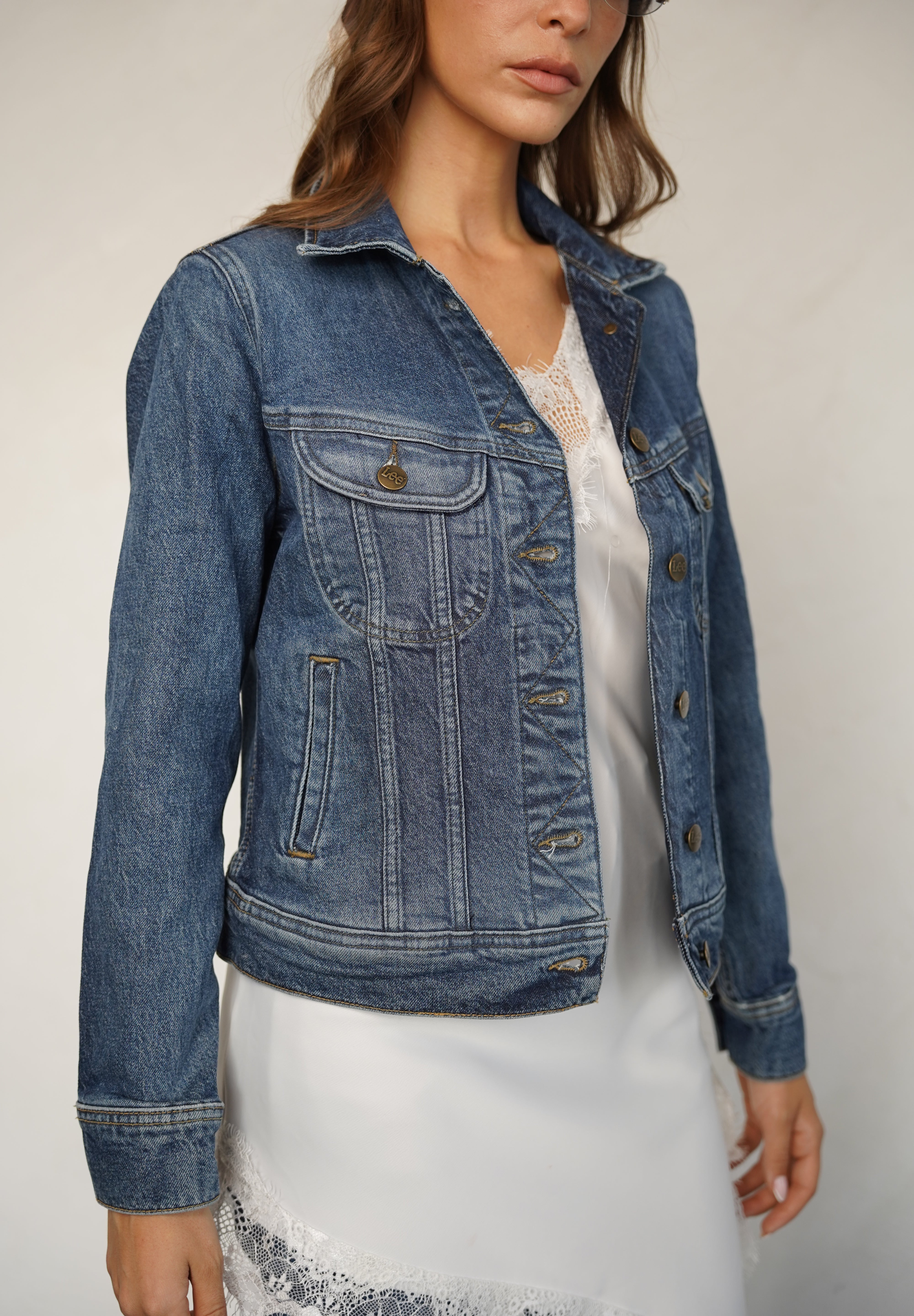 LEE ג'ינס דגם RIDER JACKET CLASSIC INDIGO