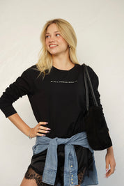 טי שירט הדפס לומינה שחורה