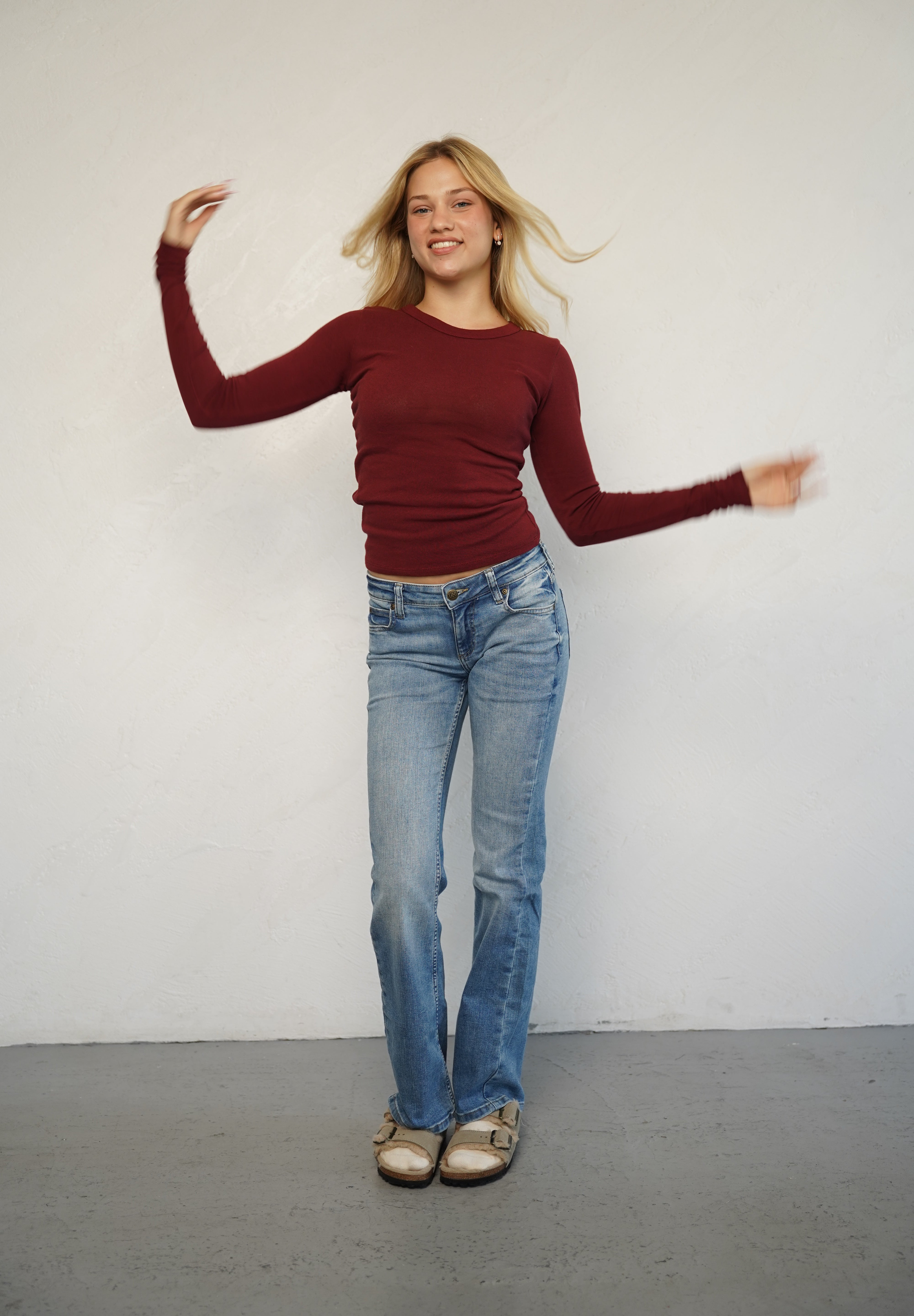 חולצת ניקי כותנה נועם בורדו