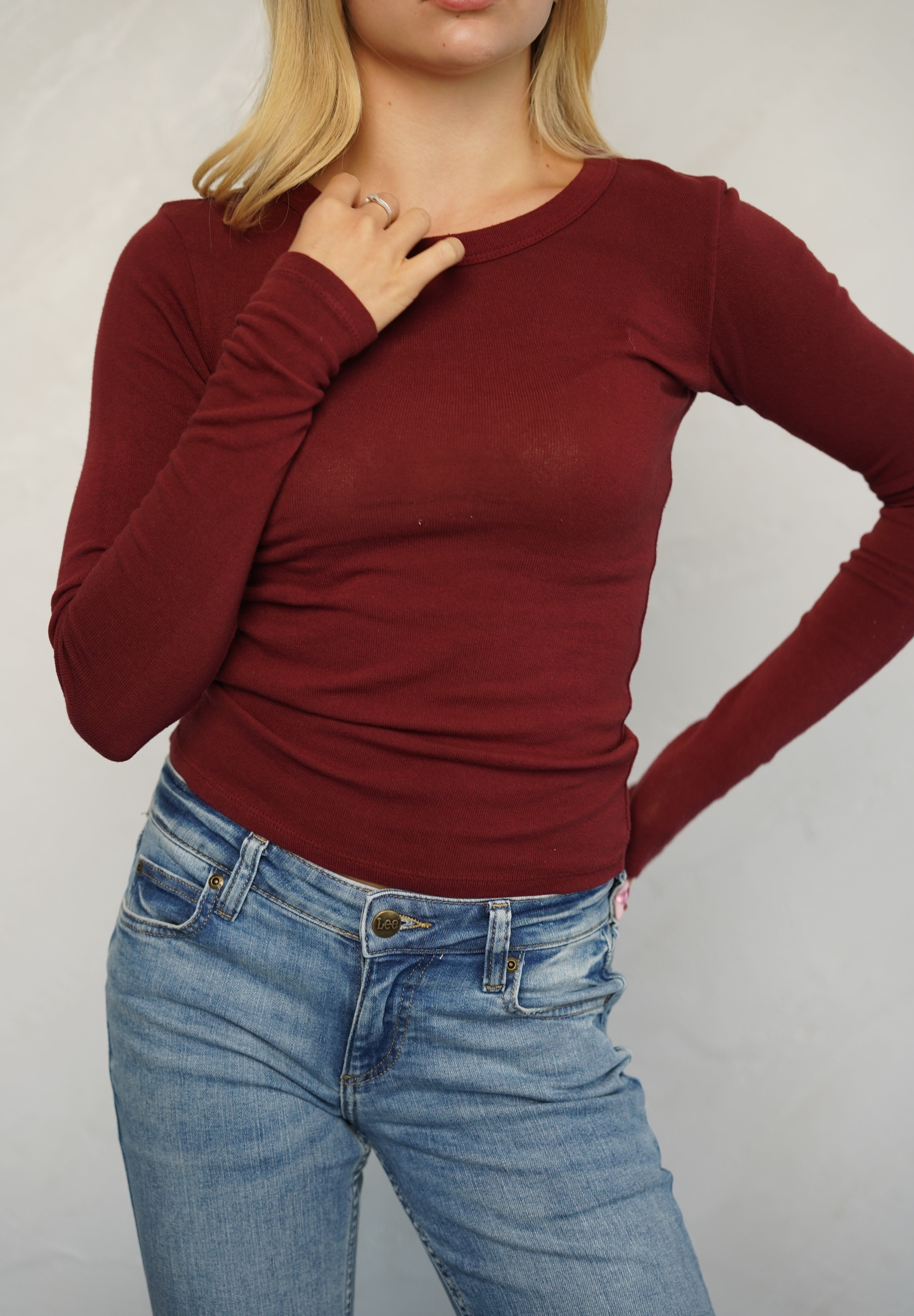 חולצת ניקי כותנה נועם בורדו