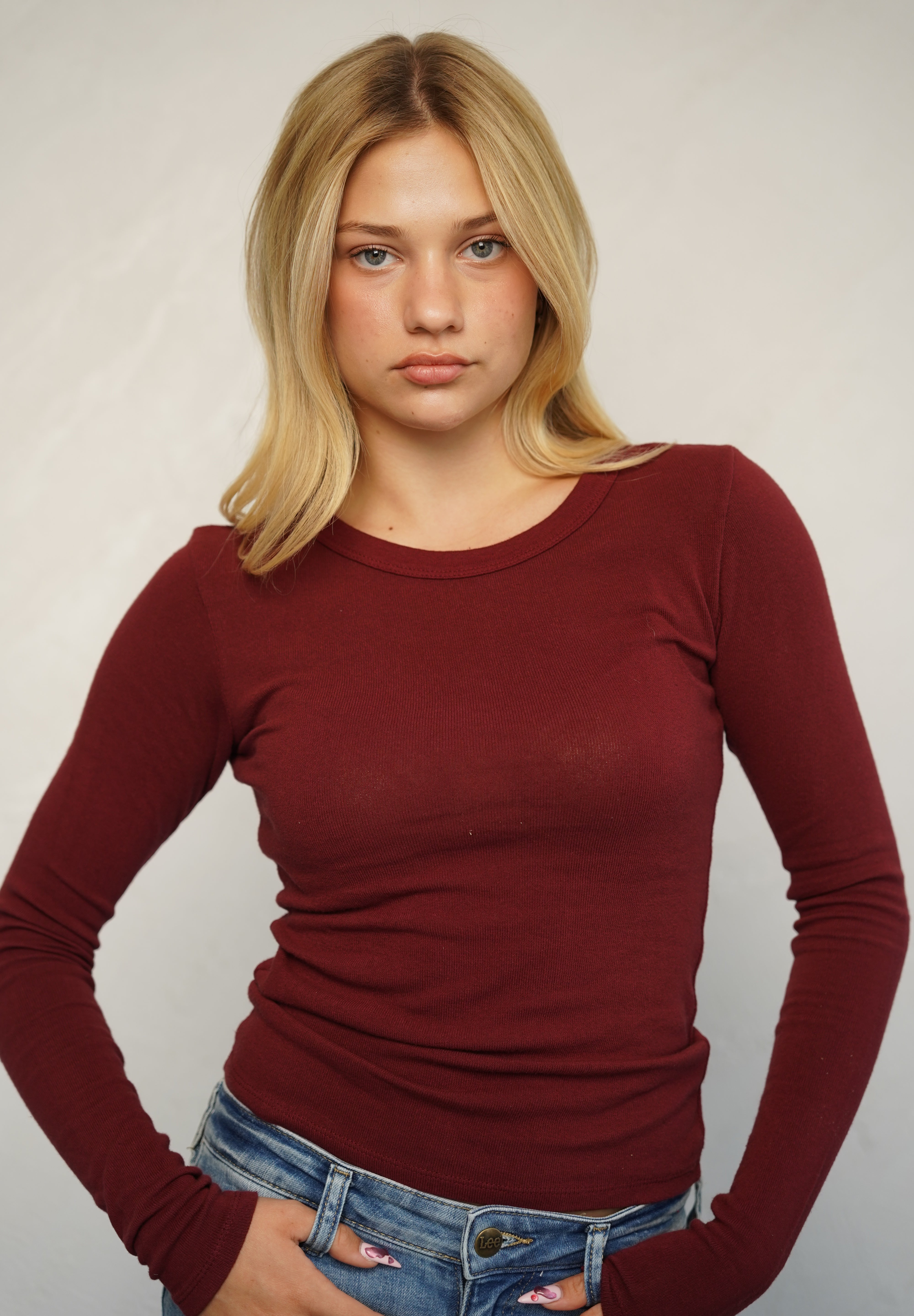 חולצת ניקי כותנה נועם בורדו