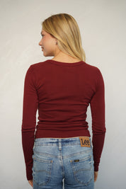 חולצת ניקי כותנה נועם בורדו