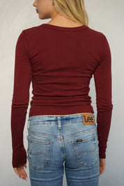 חולצת ניקי כותנה נועם בורדו