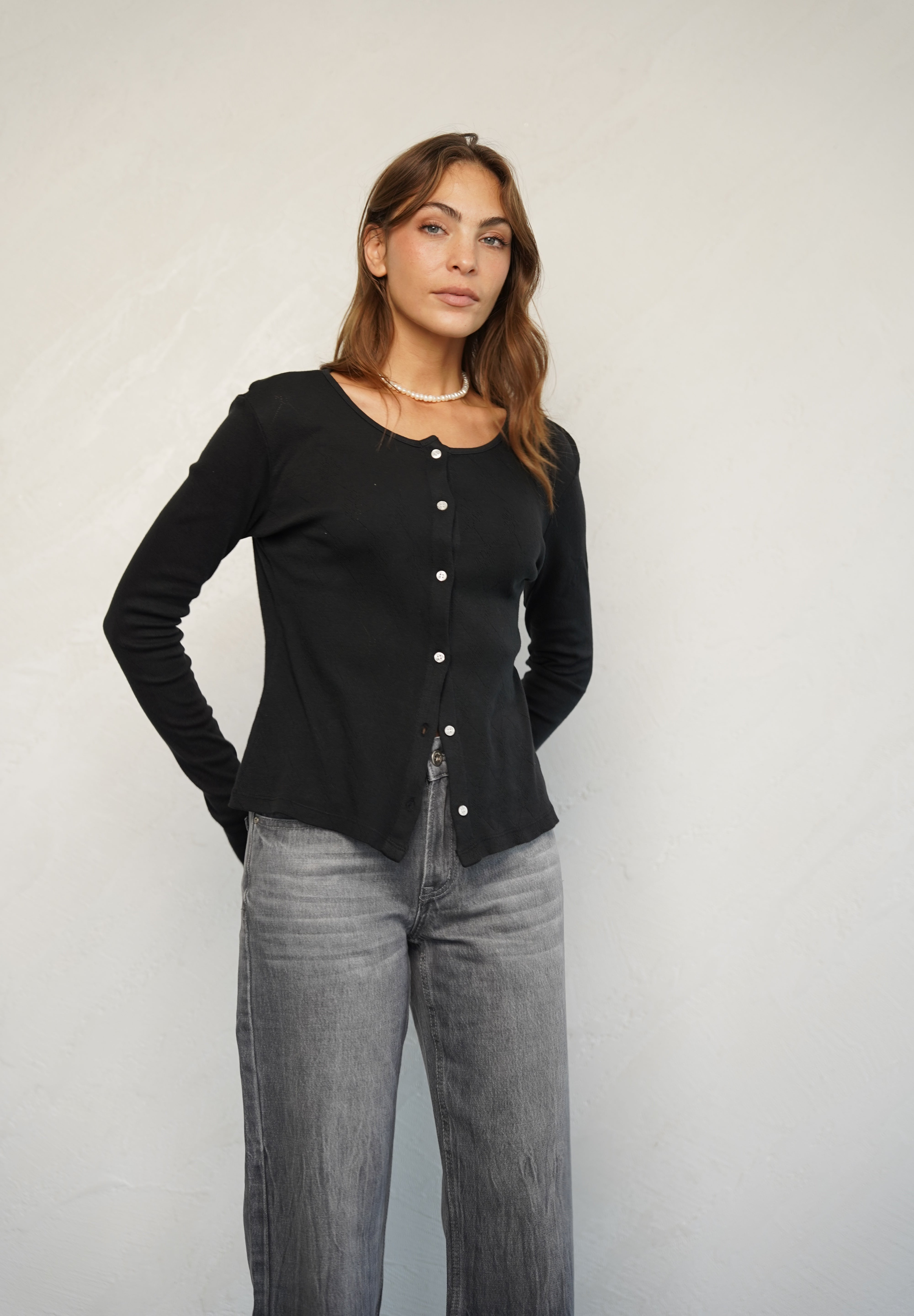 קרדיגן ברנדי שחור