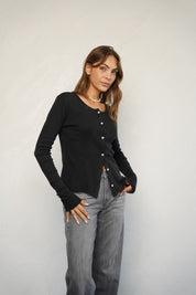 קרדיגן ברנדי שחור