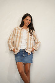 LEE חולצה REGULAR WESTERN SHIRT KHAKI PLAID