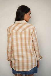 LEE חולצה REGULAR WESTERN SHIRT KHAKI PLAID