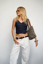 LEE וסט מחויט בגזרת צמודה