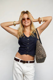 LEE וסט מחויט בגזרת צמודה