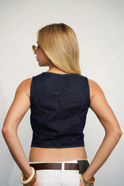 LEE וסט מחויט בגזרת צמודה