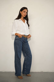 LEE BALLON SLEEVE SHIRT BRIGHT WHITE