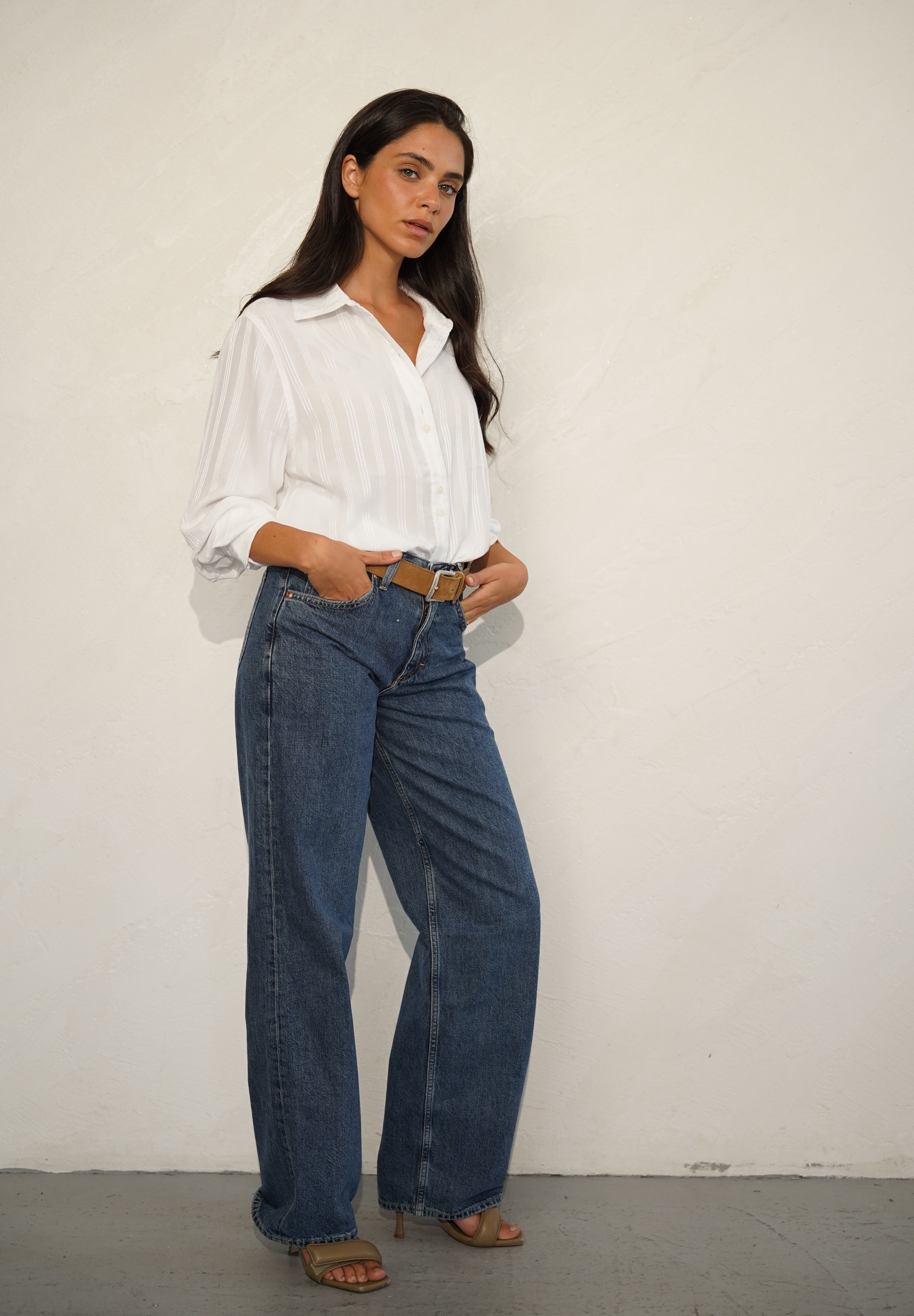 LEE BALLON SLEEVE SHIRT BRIGHT WHITE