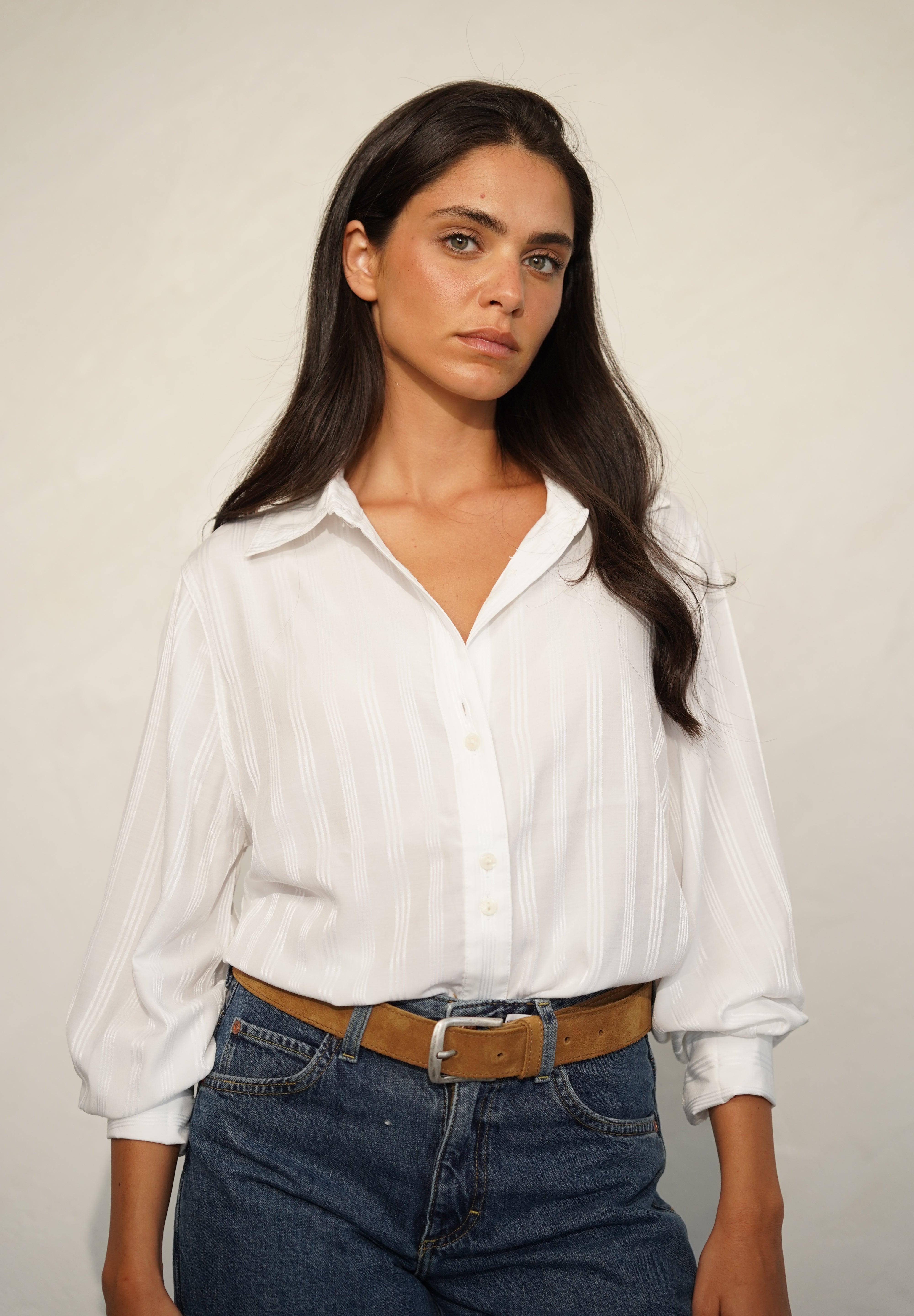 LEE BALLON SLEEVE SHIRT BRIGHT WHITE