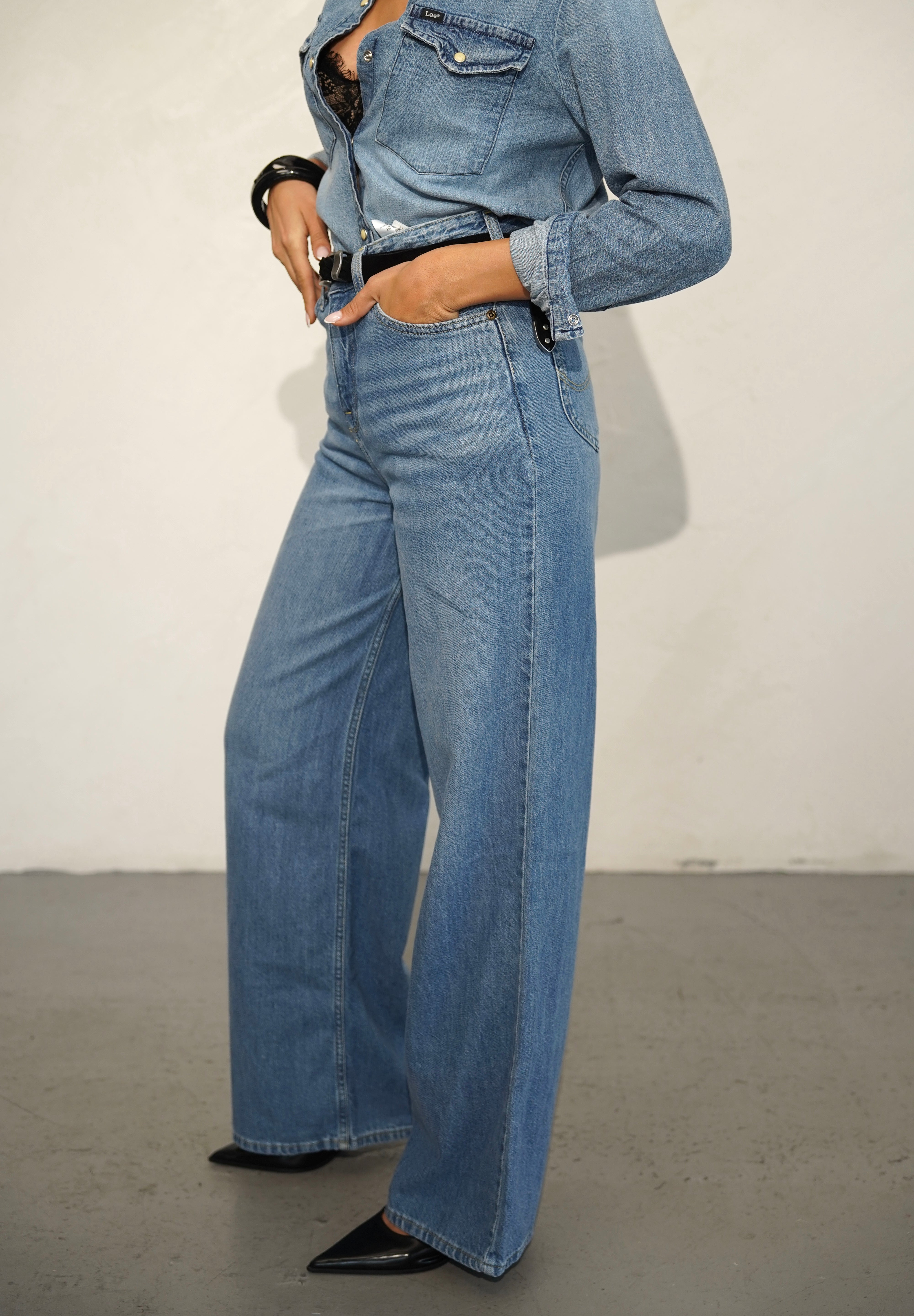 LEE ג׳ינס STELLA BLUE KOI