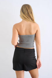 חצאית מכנס ליז שחור