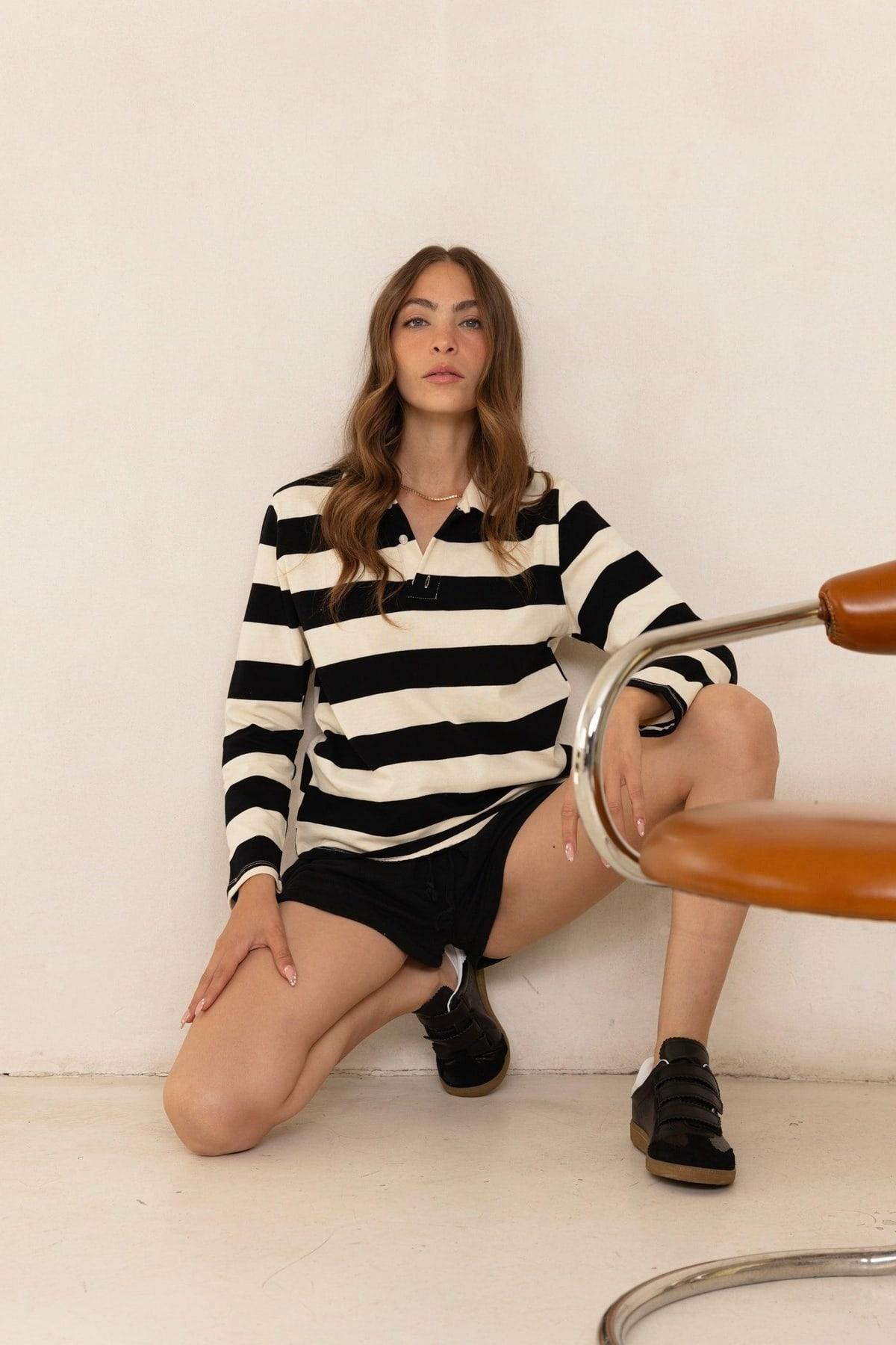 חולצת פולו פסים