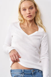 חולצת סבא גליה וי לבן