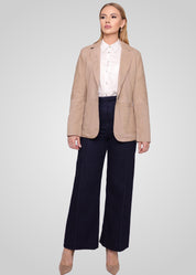 מעיל עור בז׳ NOIAN SUEDE BLAZER