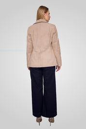 מעיל עור בז׳ NOIAN SUEDE BLAZER