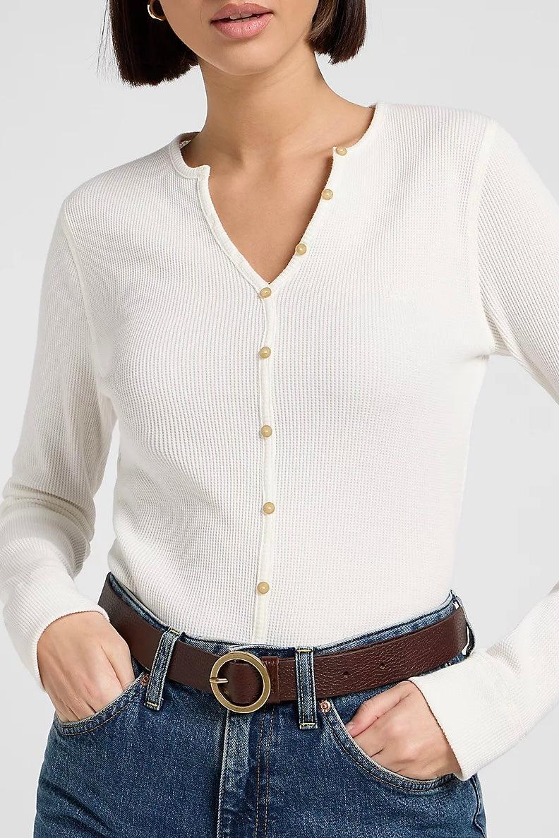 חגורה מעור חום כהה - LEE LADY BELT