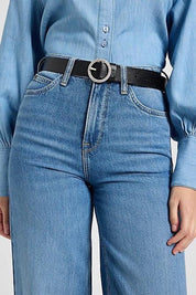 חגורה מעור שחור - LEE LADY BELT