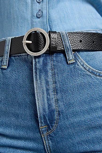 חגורה מעור שחור - LEE LADY BELT