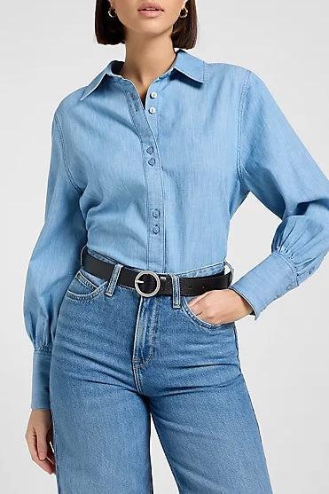 חגורה מעור שחור - LEE LADY BELT