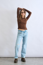 חולצת ריב ניקי חום