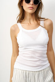 גופיית קולר מוס לבן