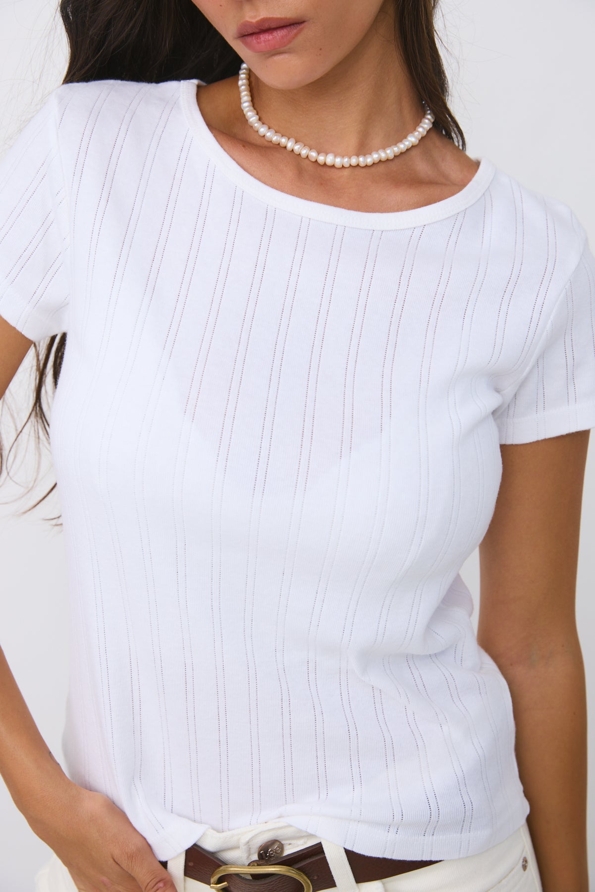 חולצת עמנואל שרוול קצר לבנה