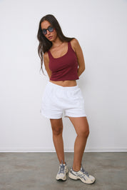 גופיית קרופ כותנה בורדו