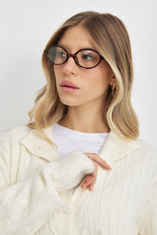 קרדיגן סריג ג׳וליה שמנת