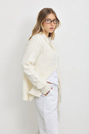 קרדיגן סריג ג׳וליה שמנת