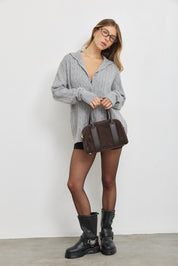 תיק עור בלה חום