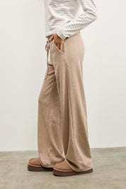 מכנסי טרנינג סריג בז