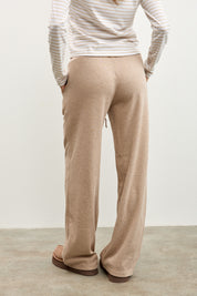 מכנסי טרנינג סריג בז