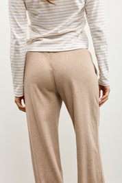 מכנסי טרנינג סריג בז