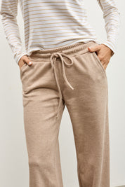 מכנסי טרנינג סריג בז