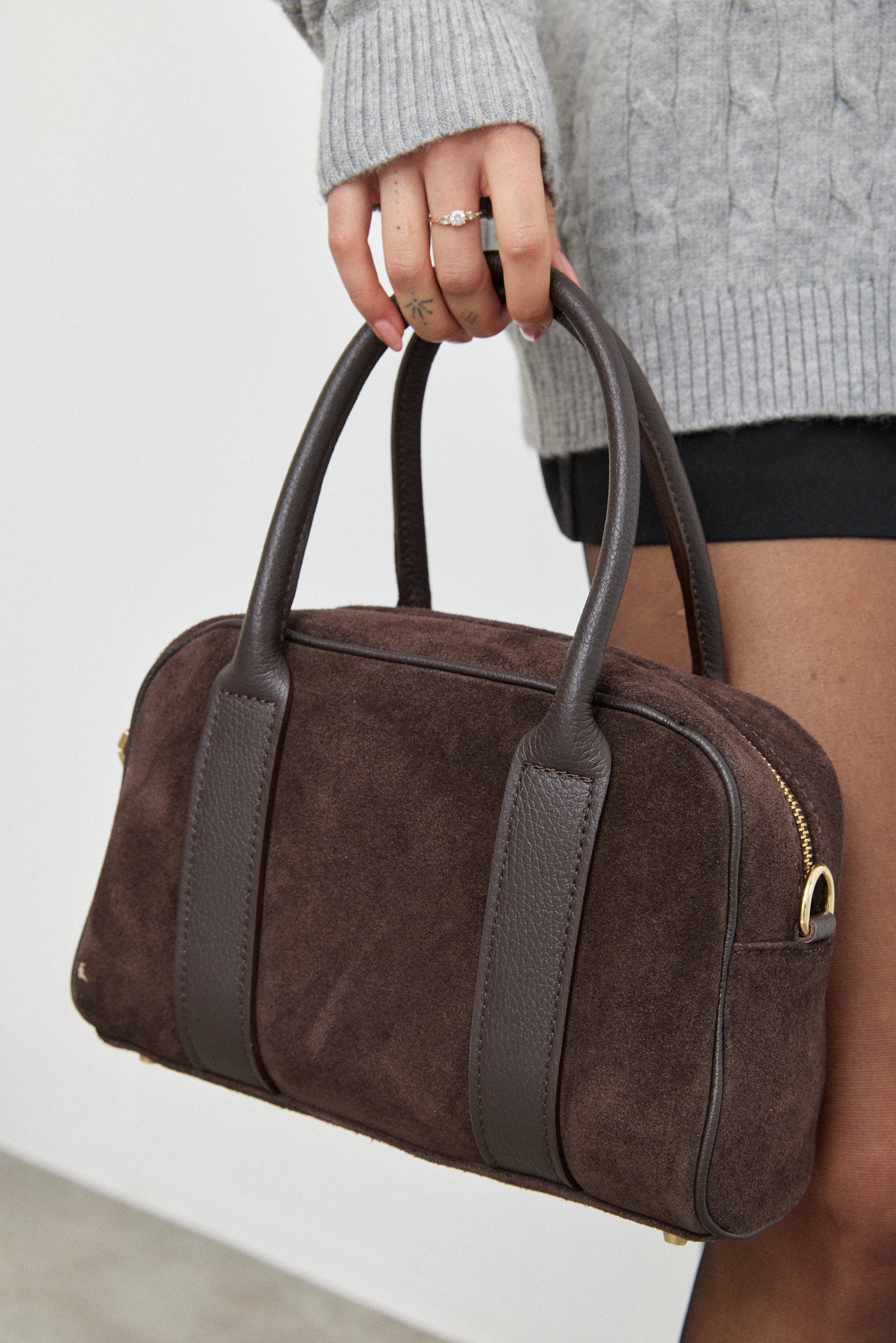 תיק עור בלה חום