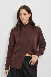 קרדיגן סריג ג׳וליה חום