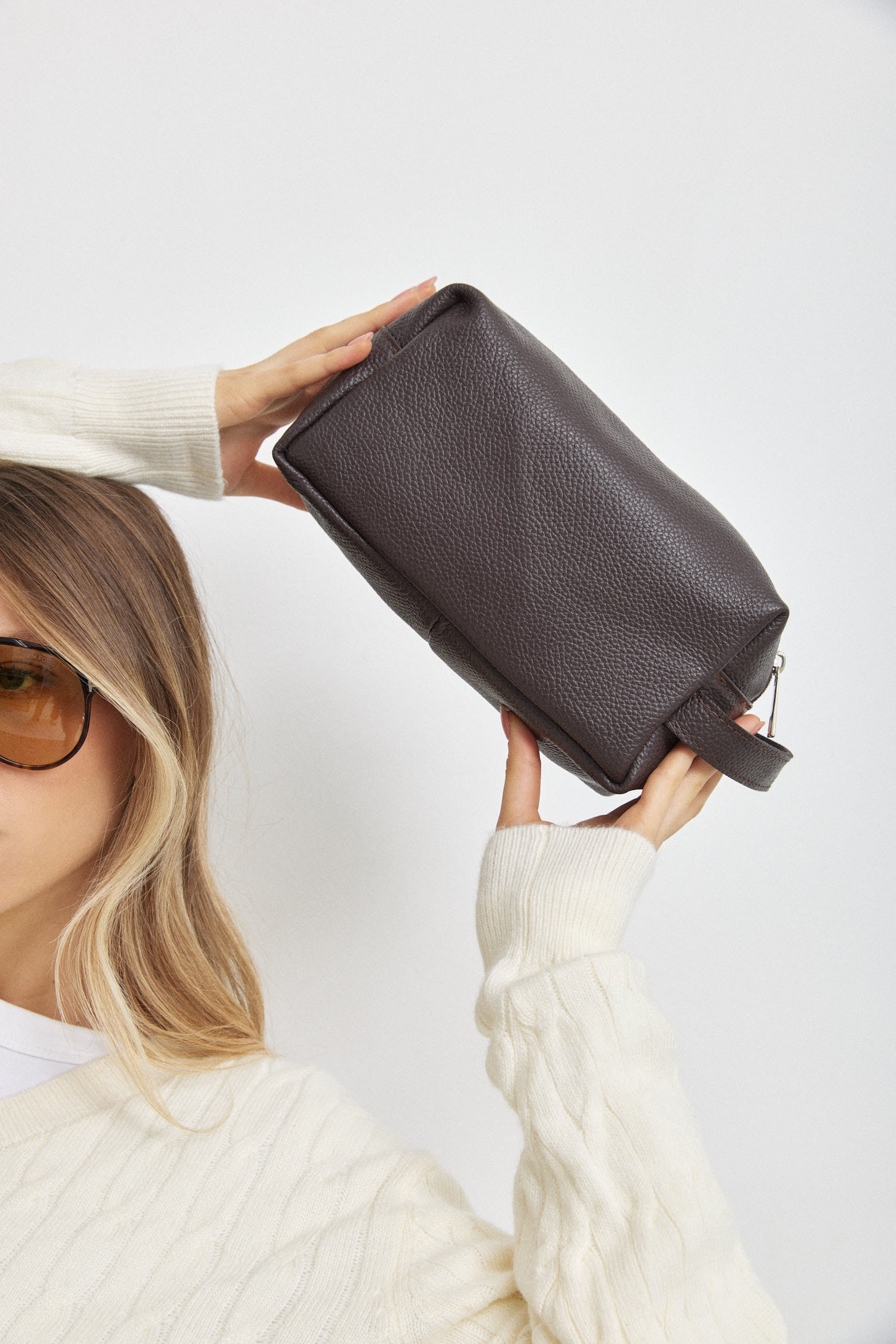 תיק עור סיון חום