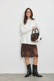 תיק עור בלה חום